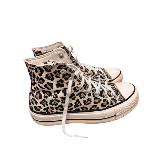 Converse Leopard Print High Top Sneakers Women’s 7 - Picture 2 of 8